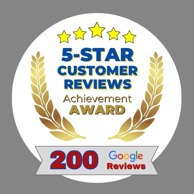 5-Star Customer Reviews Achievement Award