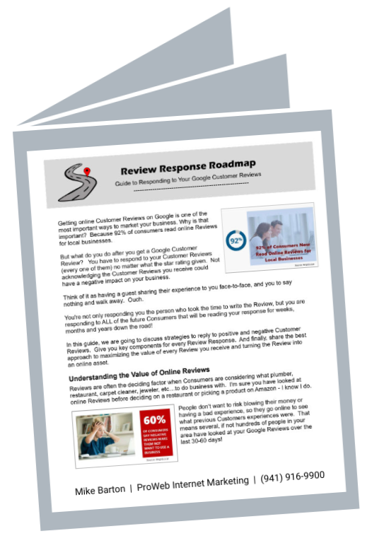 Review Response Roadmap Guide by ProWeb Internet Marketing; Punta Gorda, FL 33950
